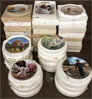 Large lot collector plates, Danbury & Franklin