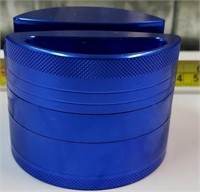 4 Piece 3"x2.25" Blue Magentic Lid Herb Grinder