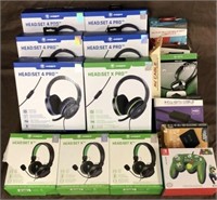 Gaming headsets, cables lot