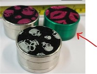 3 Piece 2"x1" Pink Lips  Magnetic Lid Herb