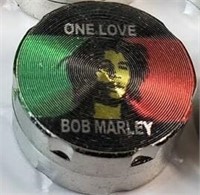 2 Piece One Love Bob Marley 1"x0.75" Magnetic Lid