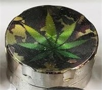 2 Piece  Leaf 1"x0.75" Magnetic Lid Herb Grinder