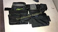 AWP tool belt adjustable 2 big pouches 1 small