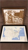 Harley print, north American railroad print, eBay