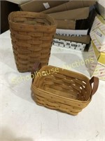 2 small Longaberger baskets. 1986 & 2002