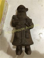 Heavy metal Santa approx 13” tall