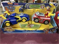 Paw Patrol Chase & Marshall powered up vehicles