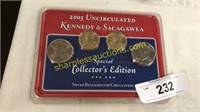 2003 uncirculated Kennedy and Sacagawea coins