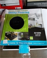 Interlocking Black Rubber Utility  Flooring 12