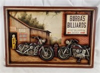 Hanging 3d Wall Plaque " Bubba's Billairds"