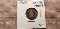 1853P Seated Liberty DIme G
