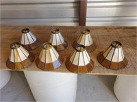 7 STAIN GLASS LAMP SHADES