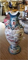 large oriental handled vase (repaired)