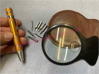 Kwik small multi-tool & nice magnifying glass