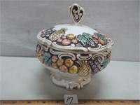 CHEERFUL LITTLE COVERED CANDY JAR