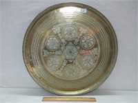 LARGE ROUND COPPER TRAY