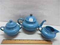GREAT COLOR - TEAPOT, CREAM AND SUGAR