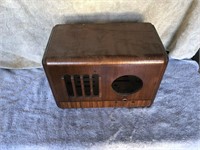 Antique Wooden Radio Cabinet - Unknown Model