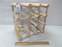 WOODEN WINE RACK 13X13 INCHES