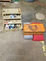 Fishing tackle and 3 boxes
