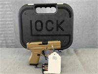 111. Glock 42 .380 Auto, FDE, NIB, Apollo Custom