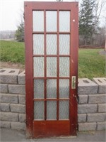 MULTI PANE FROSTED GLASS WOODEN DOOR 30X77.5 INCH