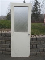FROSTED GLASS PANE WOODEN DOOR 28X77 INCHES