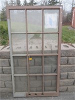 12 PANE WINDOW - GREAT FOR PROJECT - 34.5X63 INCH