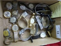 Lot men's vintage watches/parts (AS IS)