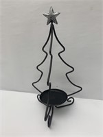 Wrought iron Christmas tree candle holder