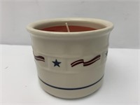 USA All American 1 pint crock and candle