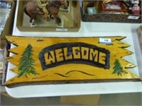 "WELCOME" sign