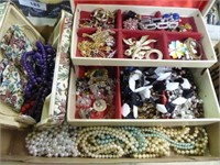 Costume jewelry in box