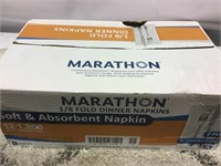 Case of Marathon dinner napkins
1/8 fold 12packs