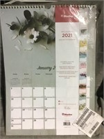 Blue line wall calendar 2021