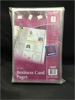Avery Business card pages