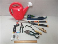 WATERING CAN AND GARDEN TOOLS