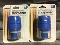 2 pencil crayon sharpeners