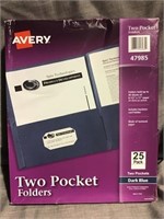 Avery two pocket folders
Navy blue, 25 pack
