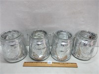 CHIC SILVERTONE CANDLE JARS