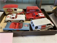 6 COCA COLA ADVERTISING DIECAST CARS / TRUCKS