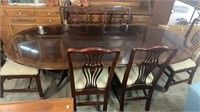 Solid Mahogany Table & 6 Chairs *SUPER NICE
