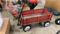 Wooden Red Wagon