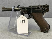 179. Luger 1939 9mm Semi Auto, SN: 2492496