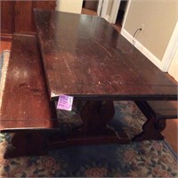 Farmhouse table & benches