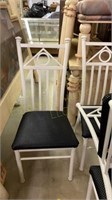 Four Metal Kitchen Chairs 18 x 19 x 40