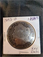 1893 O SILVER DOLLAR--KEY DATE