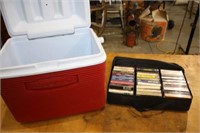 Rubbermaid Cooler & Assorted Cassettes