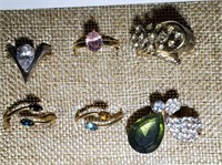 Lot of 6 RINGS - sizes 5, 6, 7, 8, 9, 10