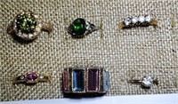 Lot of 6 RINGS - sizes 7, 7.5, 8, 8, 8.5, 8.5